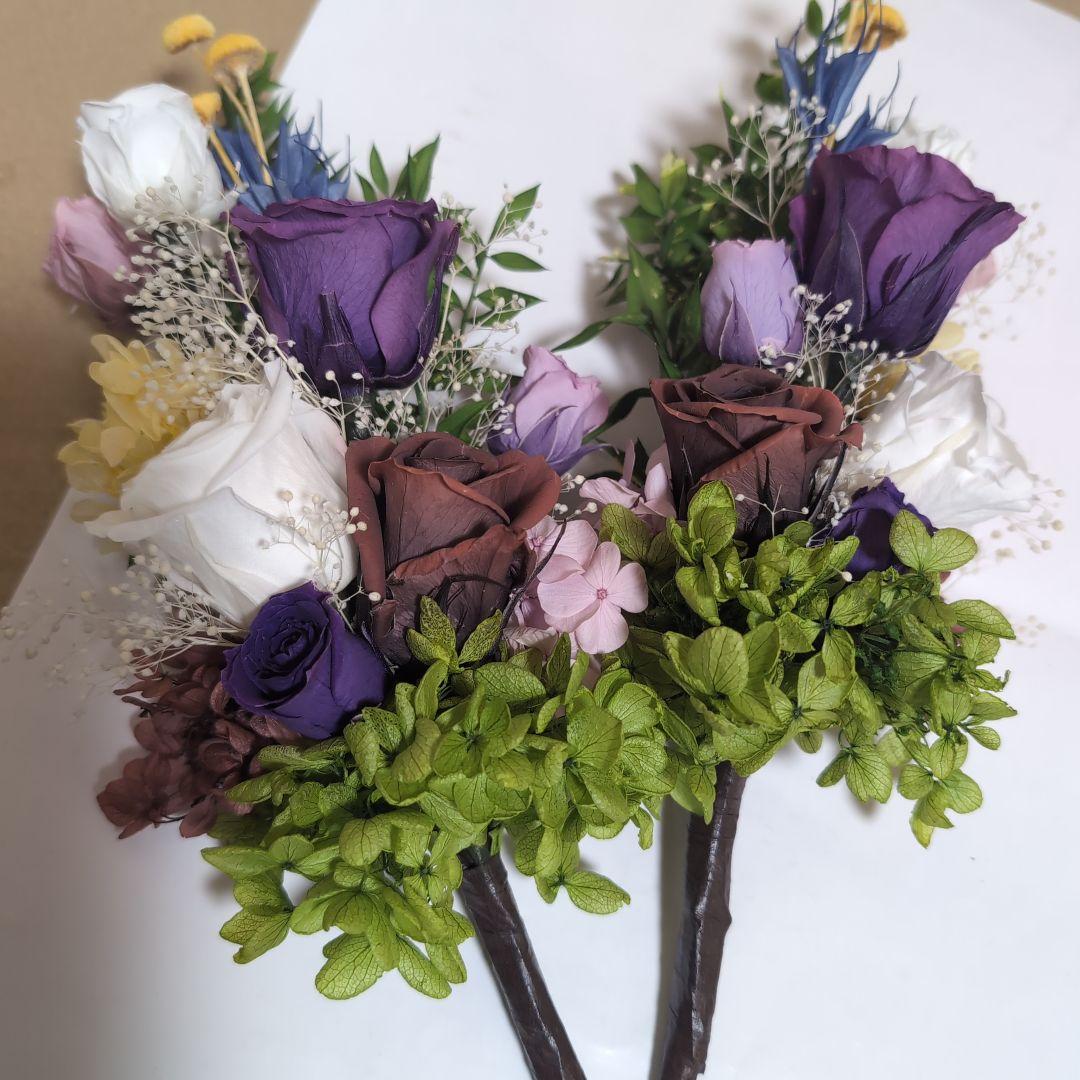 特選仏花 花器無し　　造花無し　 大　一対 プリザーブドフラワー