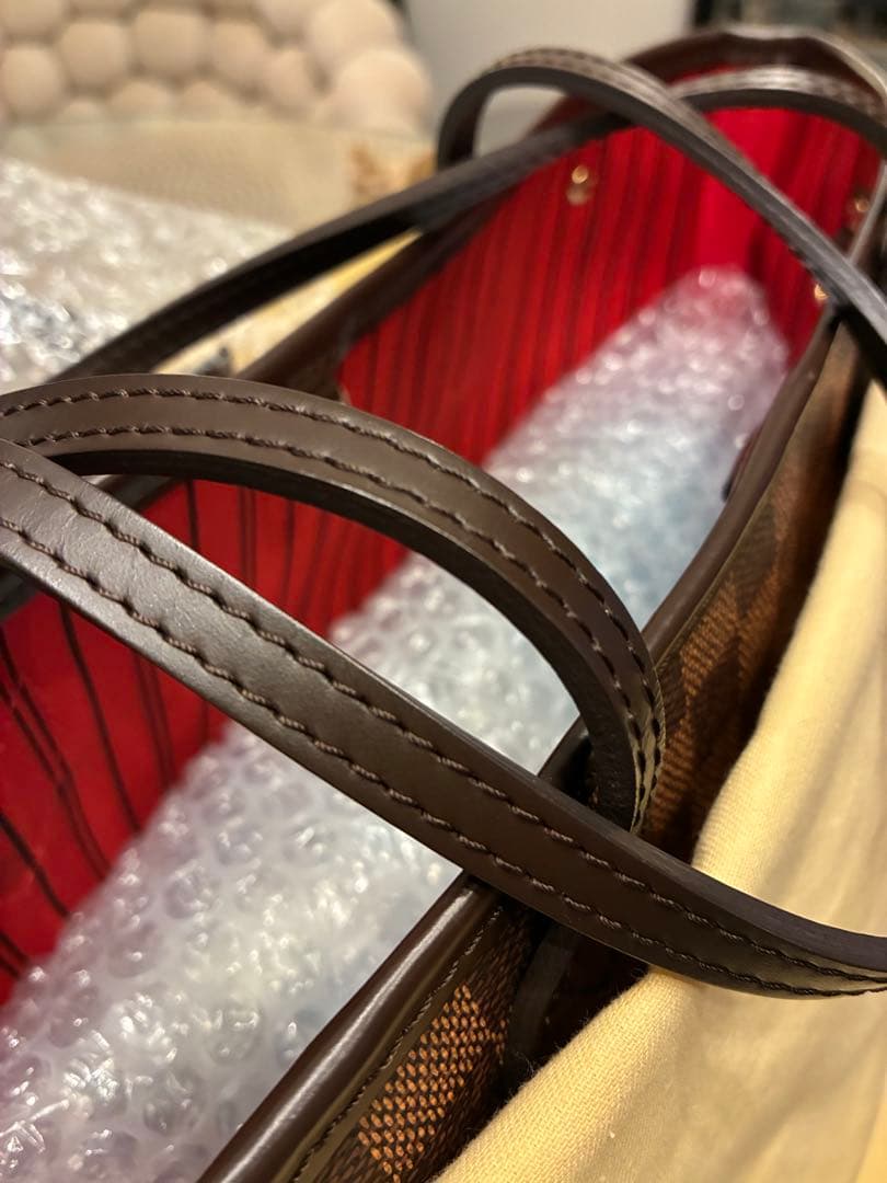 LOUIS VUITTON ダミエ・エベヌ トートバッグPMポーチ付き