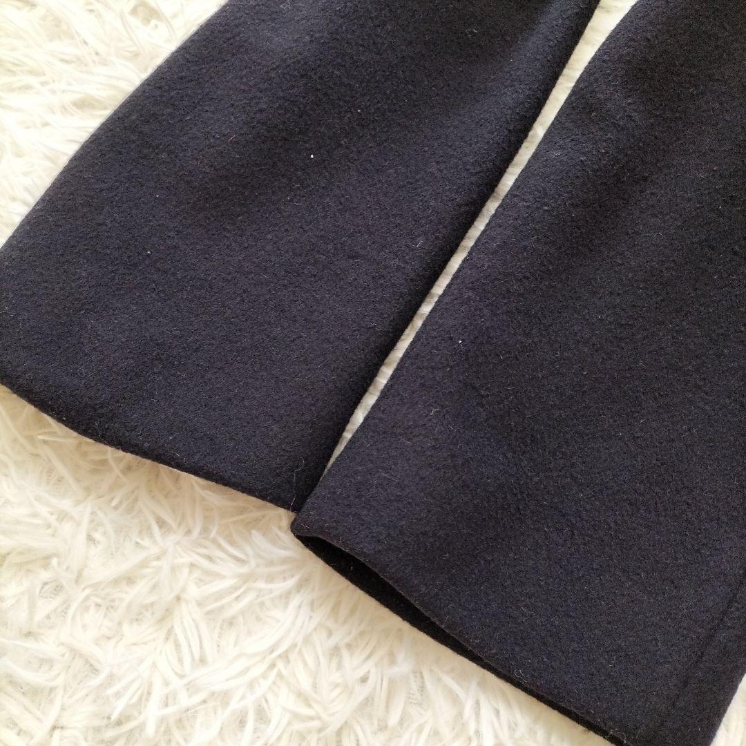 ブルックスブラザーズ　カシミヤ混　チェスターコート　ロング　ラム　ネイビー