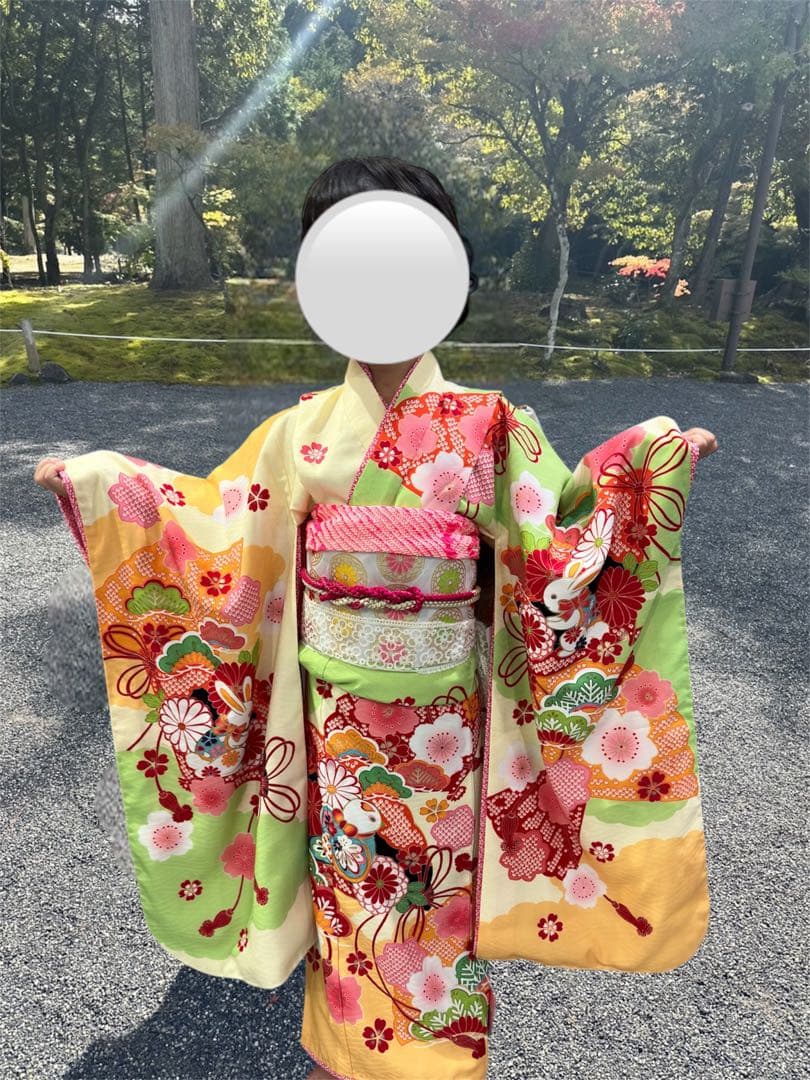 JAPANスタイル　あしだまなコラボ　7歳　着物　フルセット