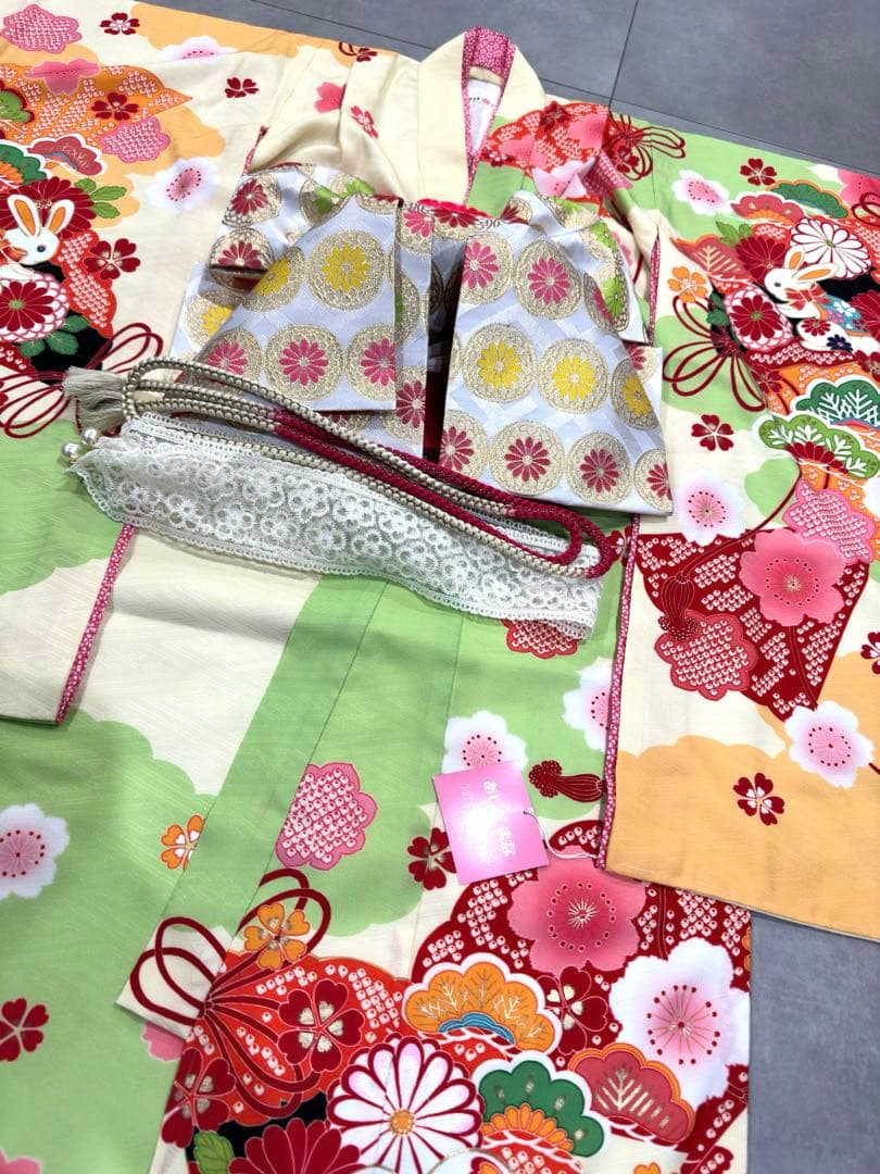 JAPANスタイル　あしだまなコラボ　7歳　着物　フルセット