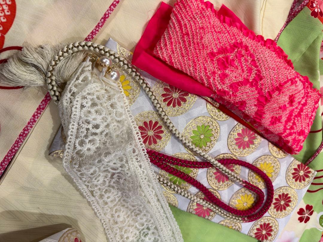 JAPANスタイル　あしだまなコラボ　7歳　着物　フルセット