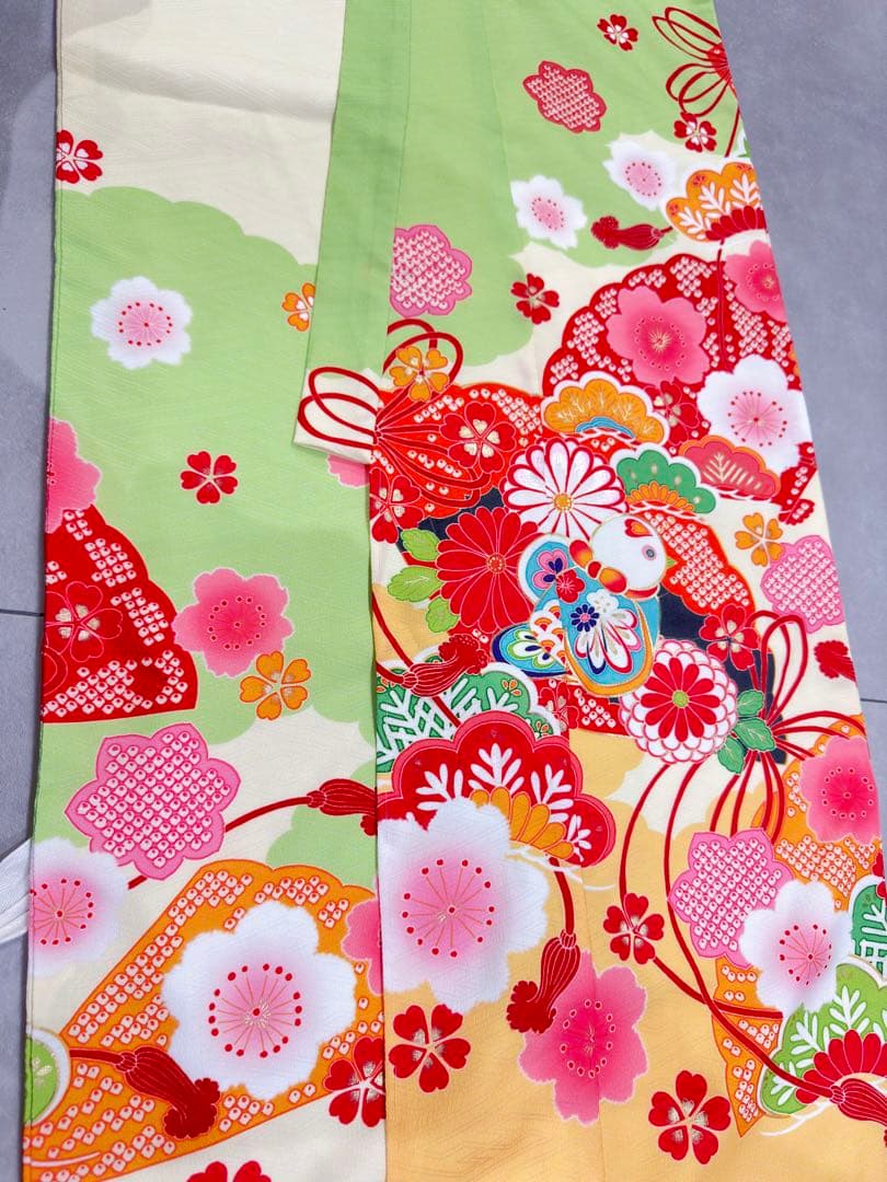 JAPANスタイル　あしだまなコラボ　7歳　着物　フルセット