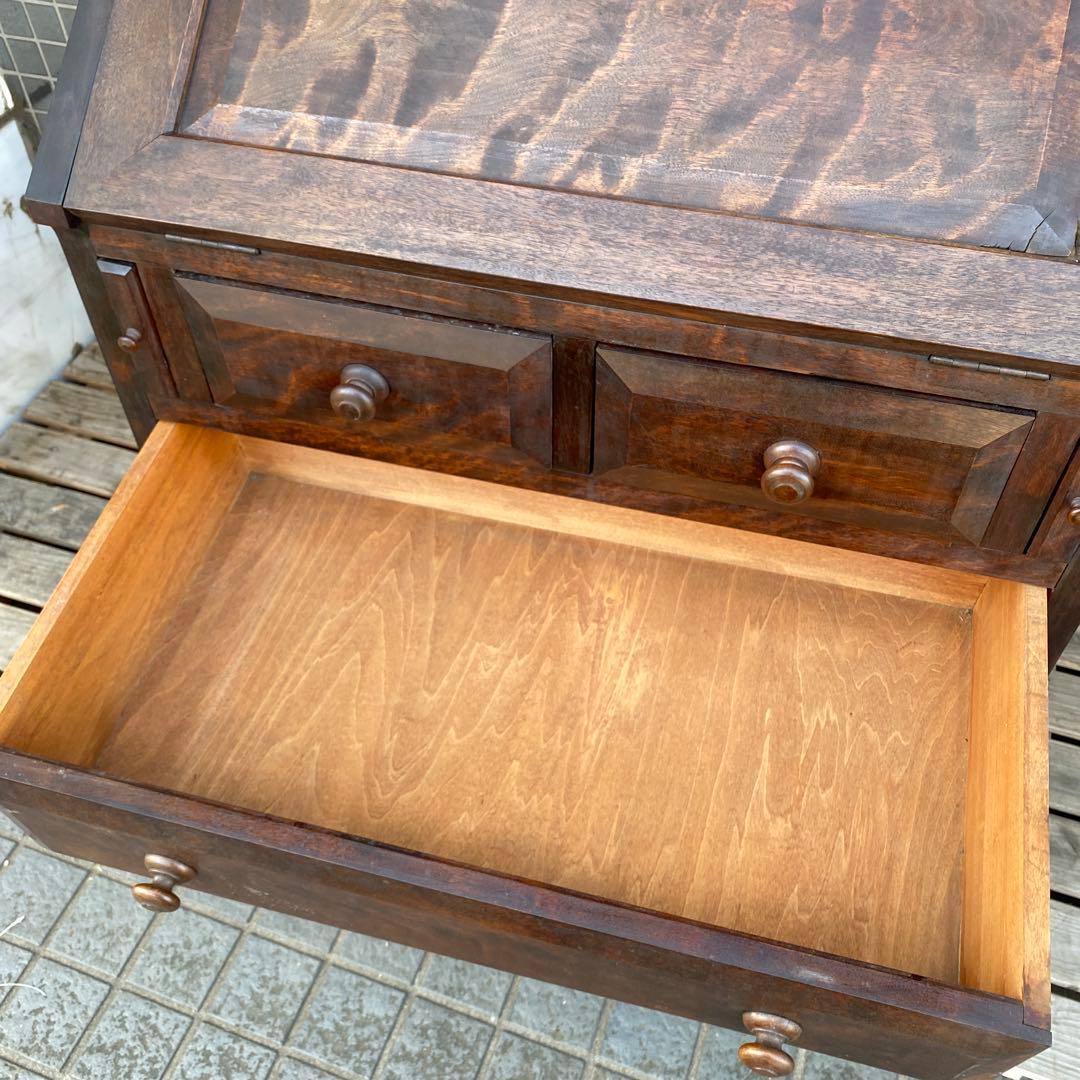 激安！ ヴィンテージライティングデスク 木製無垢 店舗什器 骨董品 テーブル