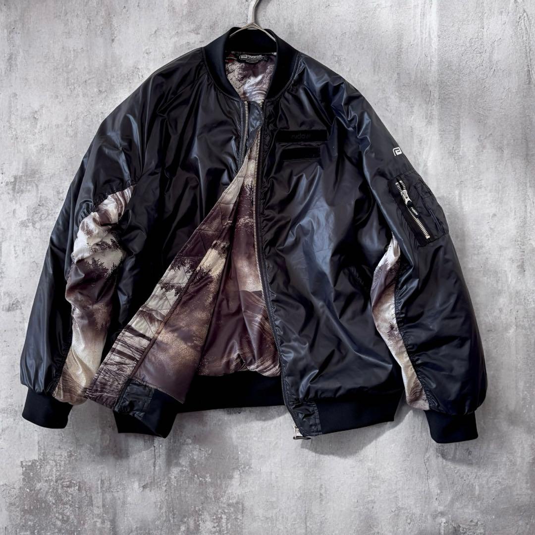 Reversal POLARTEC MA-1 総柄裏地 XL 黒