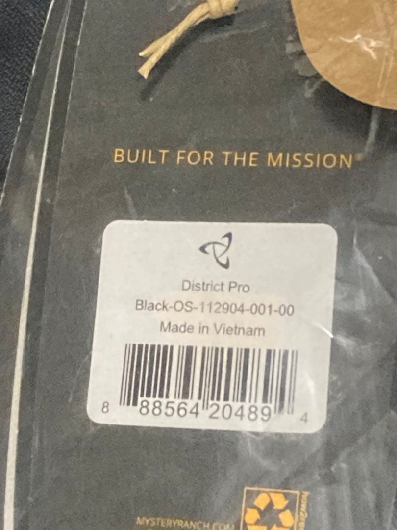 【新品未使用】ミステリーランチ ディストリクト プロ　ブラック
