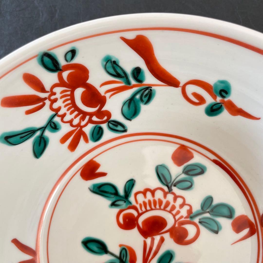 樋山真弓　染付 輪花5寸鉢 + 赤絵7寸鉢 2点セット