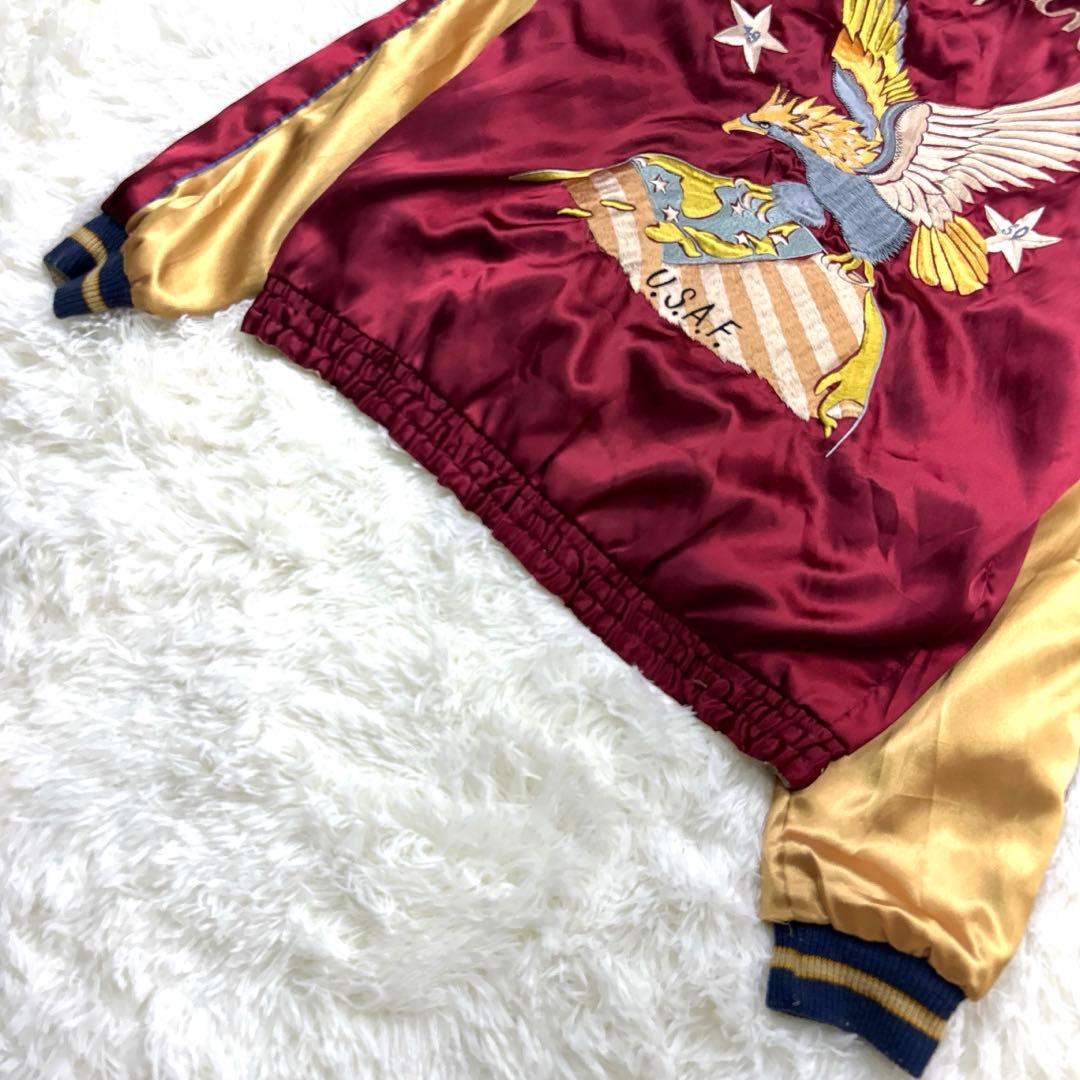 テーラー東洋 スカジャン リバーシブル スーベニアジャケット 鷲 日本地図 L