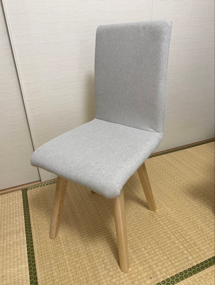 グレー ダイニングチェア 回転式