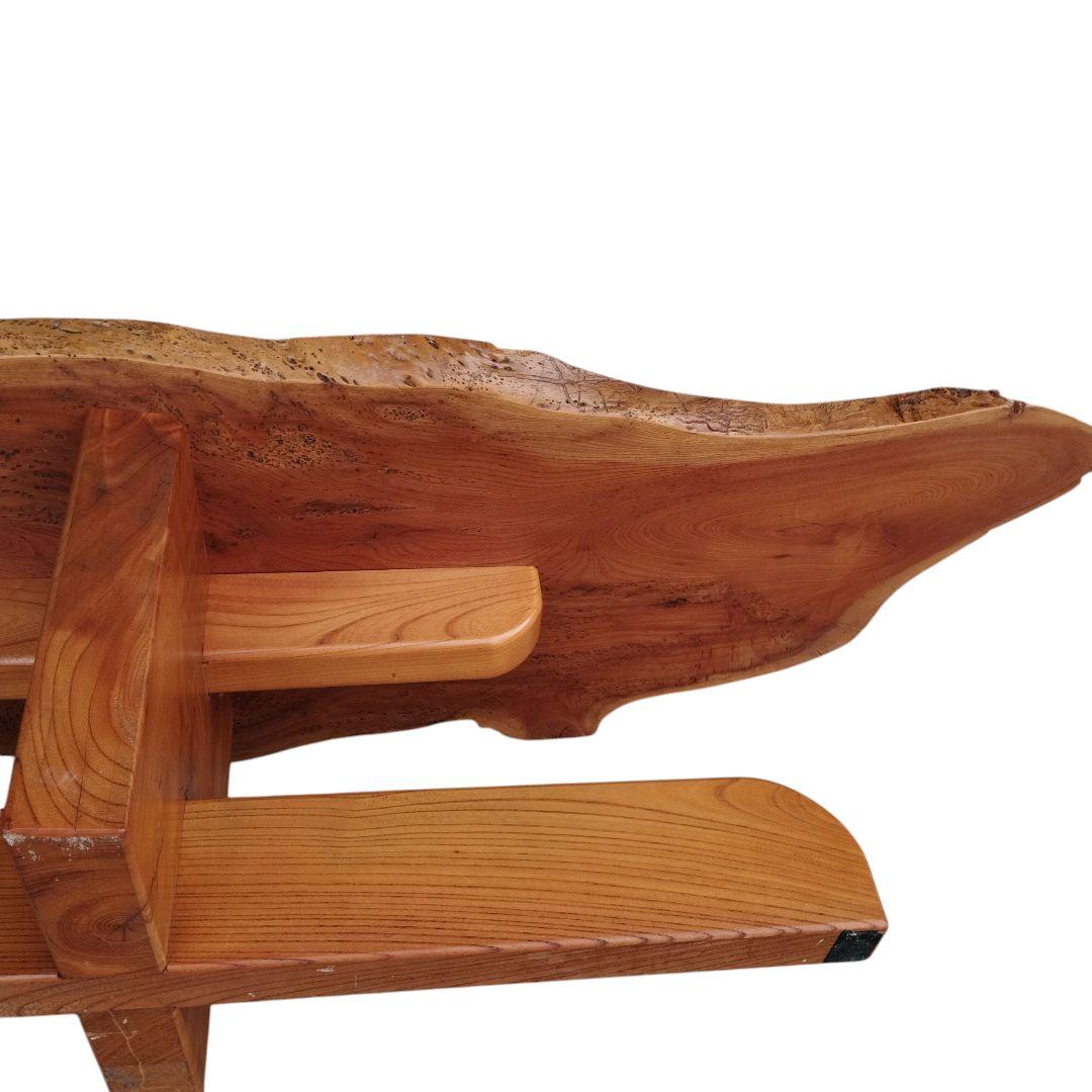一枚板 無垢材 テーブルベンチ 長椅子 チェア 昭和レトロ