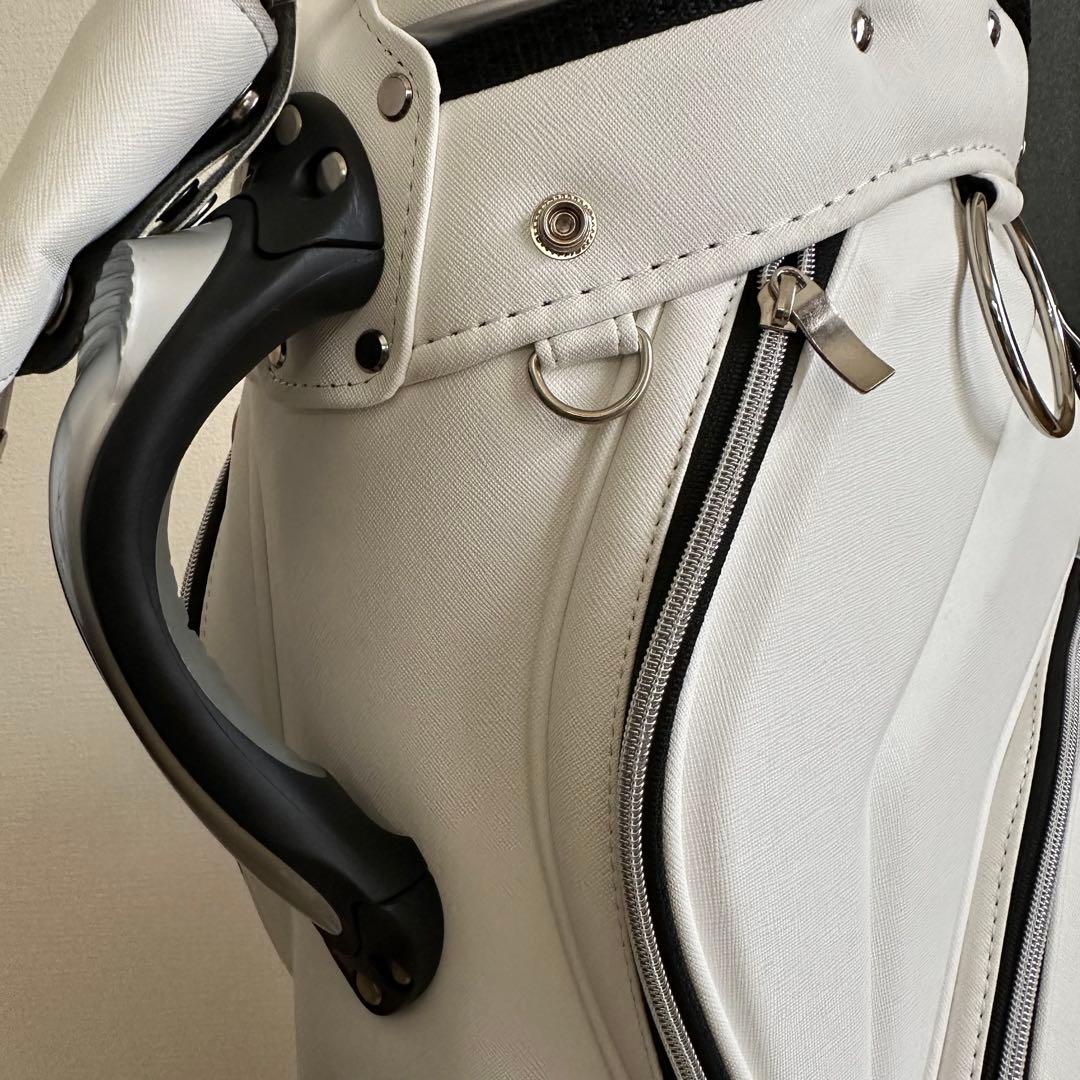 美品 千葉カントリークラブ キャディバッグ 8.5型 ホワイト