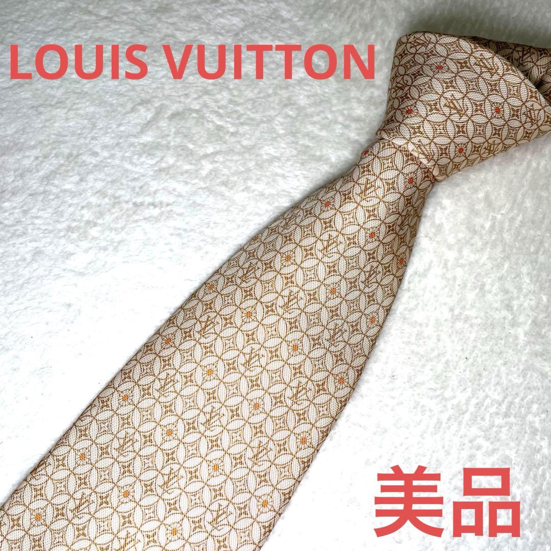 美品! ルイヴィトン LOUIS VOITTON ネクタイ モノグラム・LVロゴ