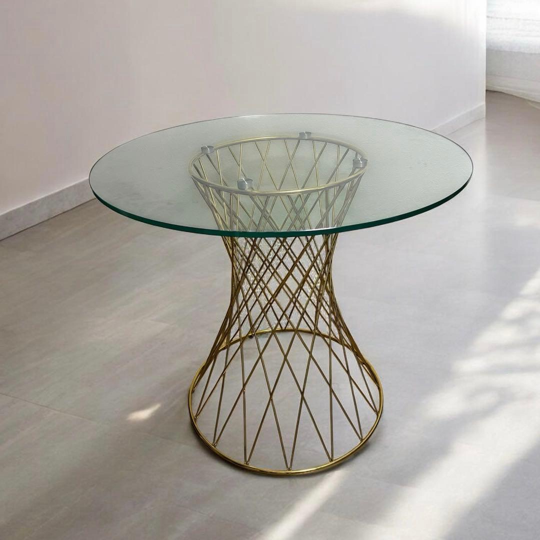 Francfranc フランフラン マーリア ダイニングテーブル ガラス天板