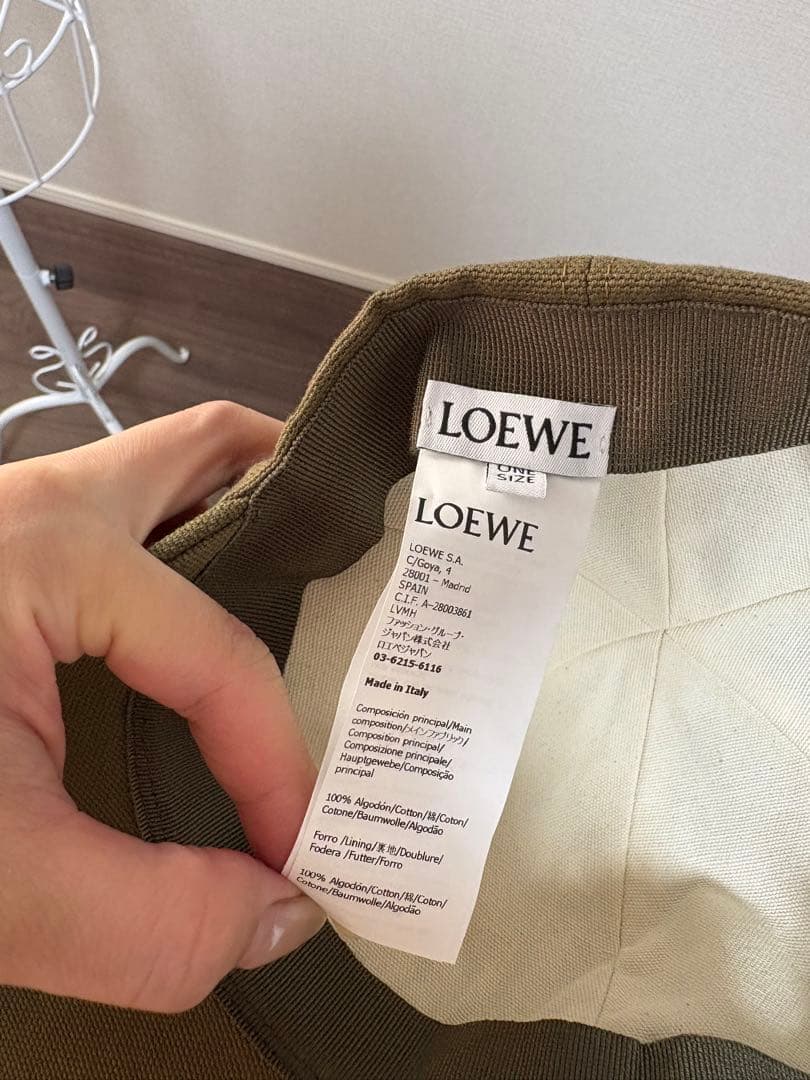 LOEWE オリーブグリーン ベースボールキャップ S/M