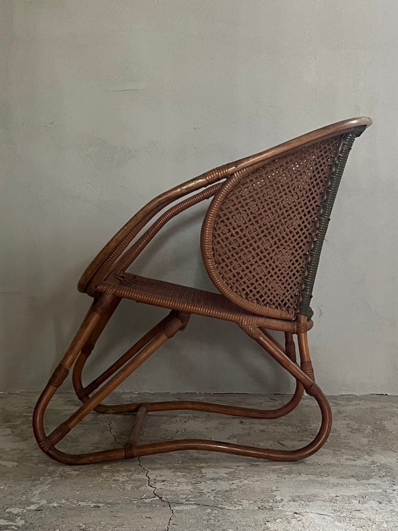 ヴィンテージ ラタン 曲木 ソファー ／ ガーデンチェアー 建築 インテリア