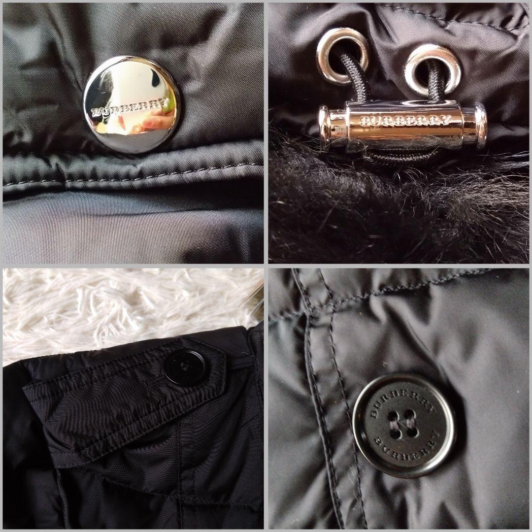 未使用タグ付✨バーバリー　ノバチェックフード　ダウンコート　リアルファー