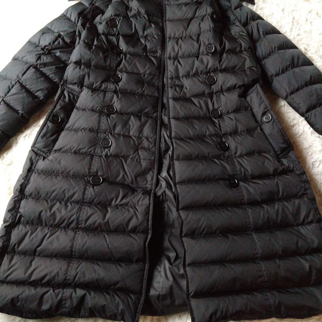 未使用タグ付✨バーバリー　ノバチェックフード　ダウンコート　リアルファー