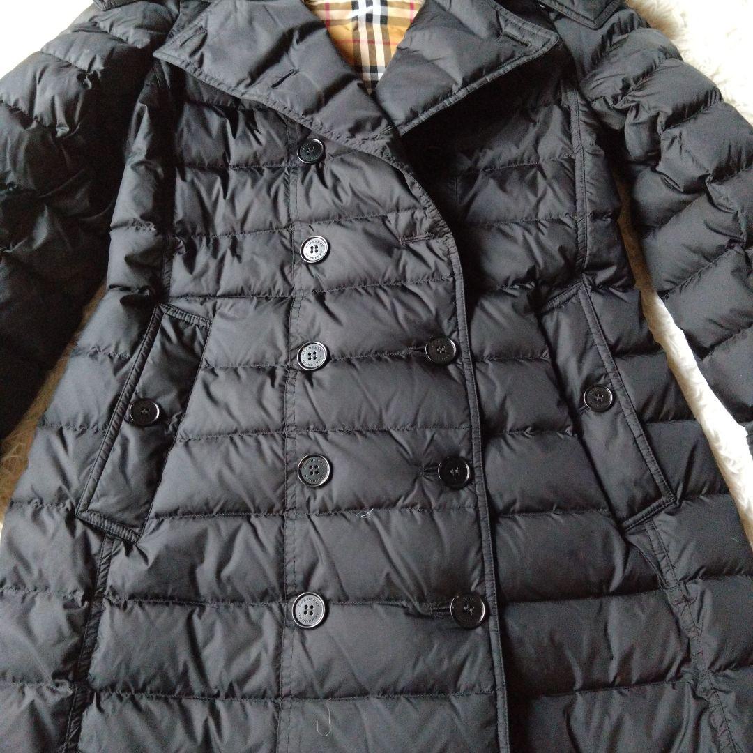 未使用タグ付✨バーバリー　ノバチェックフード　ダウンコート　リアルファー