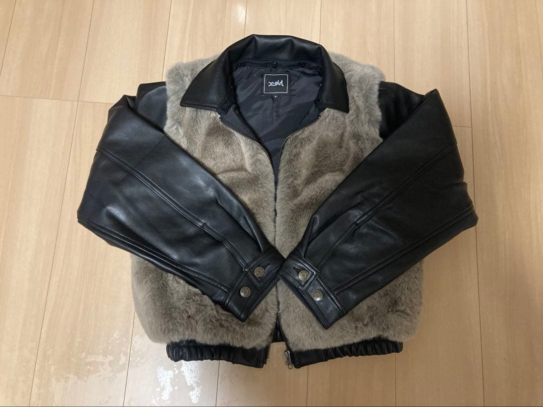 エックスガール　X-girl レザージャケット ファレザーファーコート