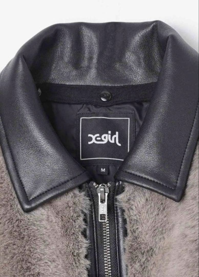 エックスガール　X-girl レザージャケット ファレザーファーコート