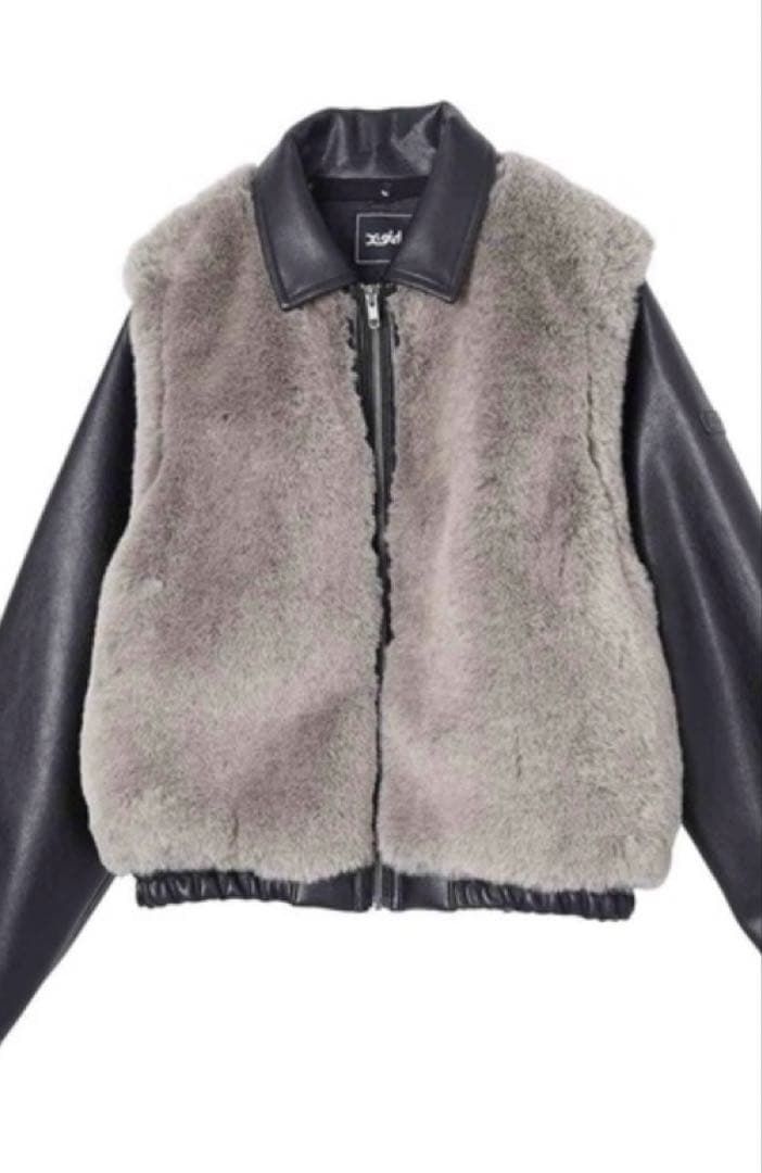 エックスガール　X-girl レザージャケット ファレザーファーコート