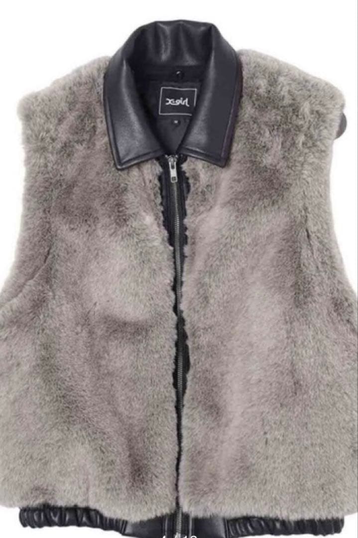 エックスガール　X-girl レザージャケット ファレザーファーコート