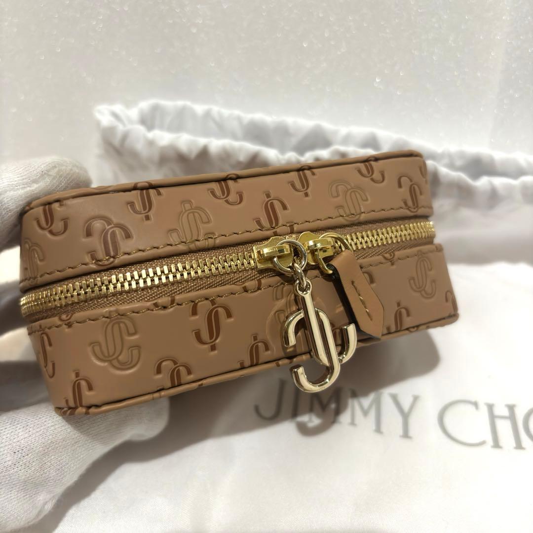 【未使用 】JIMMY CHOO ジュエリーケース ロゴ型押し ポーチ 小物入れ