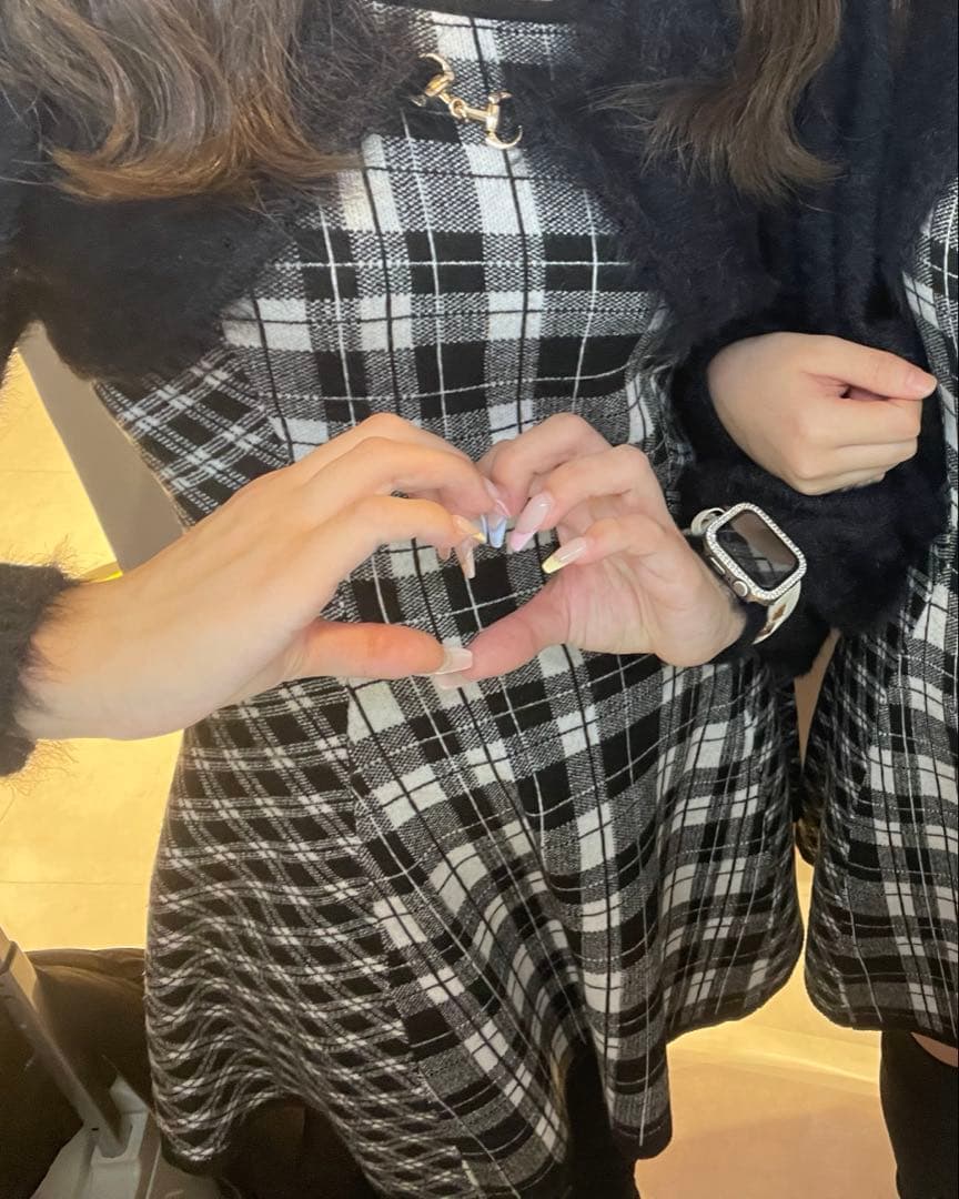 リップサービス フェザーチェックアンサンブルワンピース