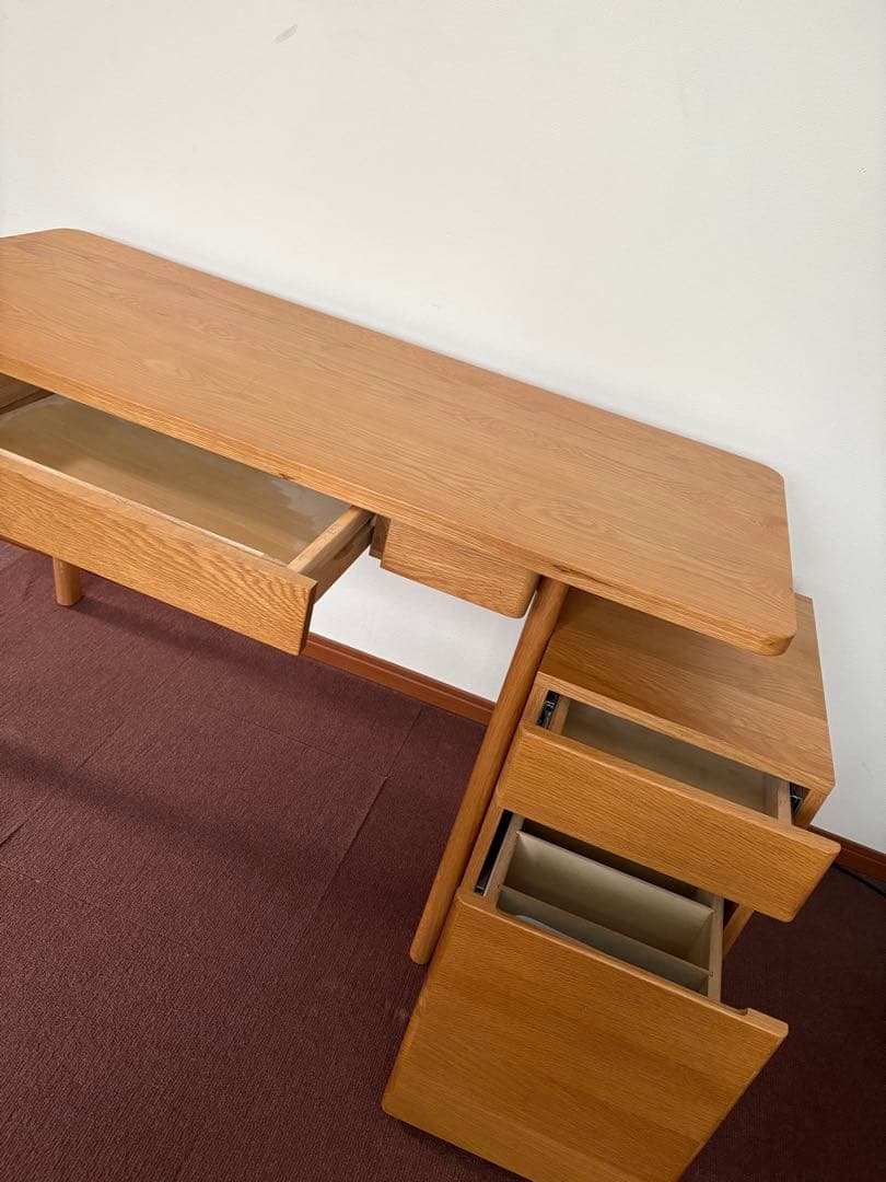 【価格更新】アクタス　サークルデスクオーク（チェストは別出品）