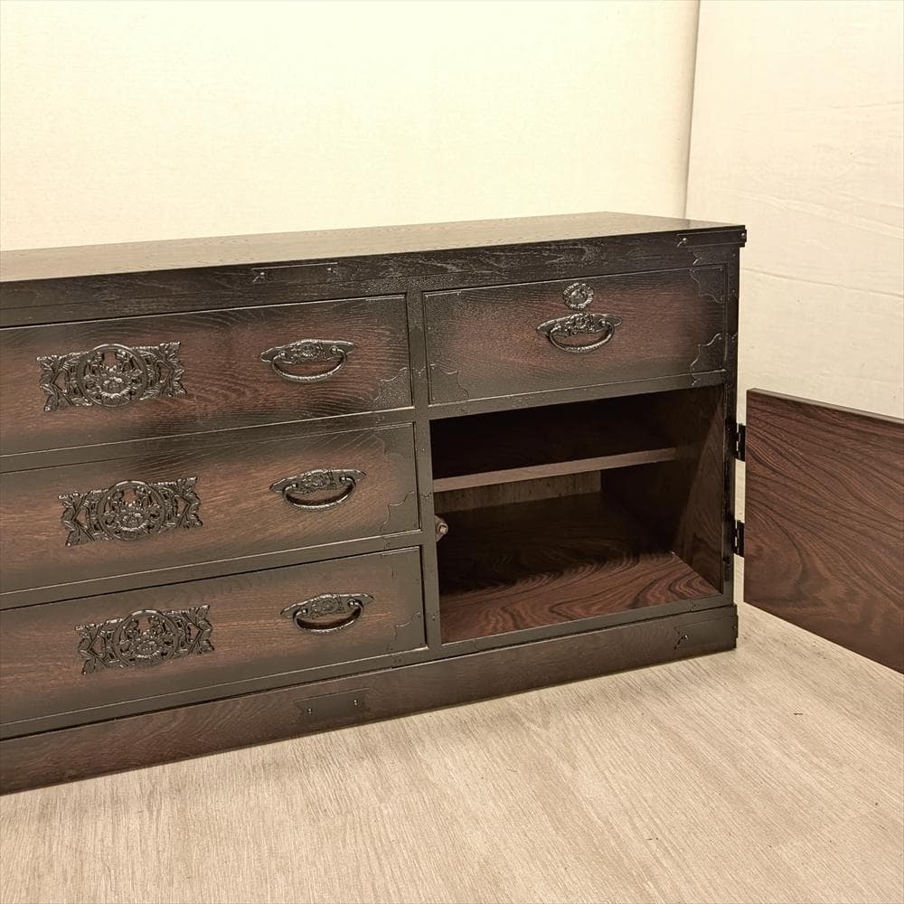 美品　ノダ工芸　欅 ケヤキ　ローチェスト　リビングチェスト　ローボード　タンス