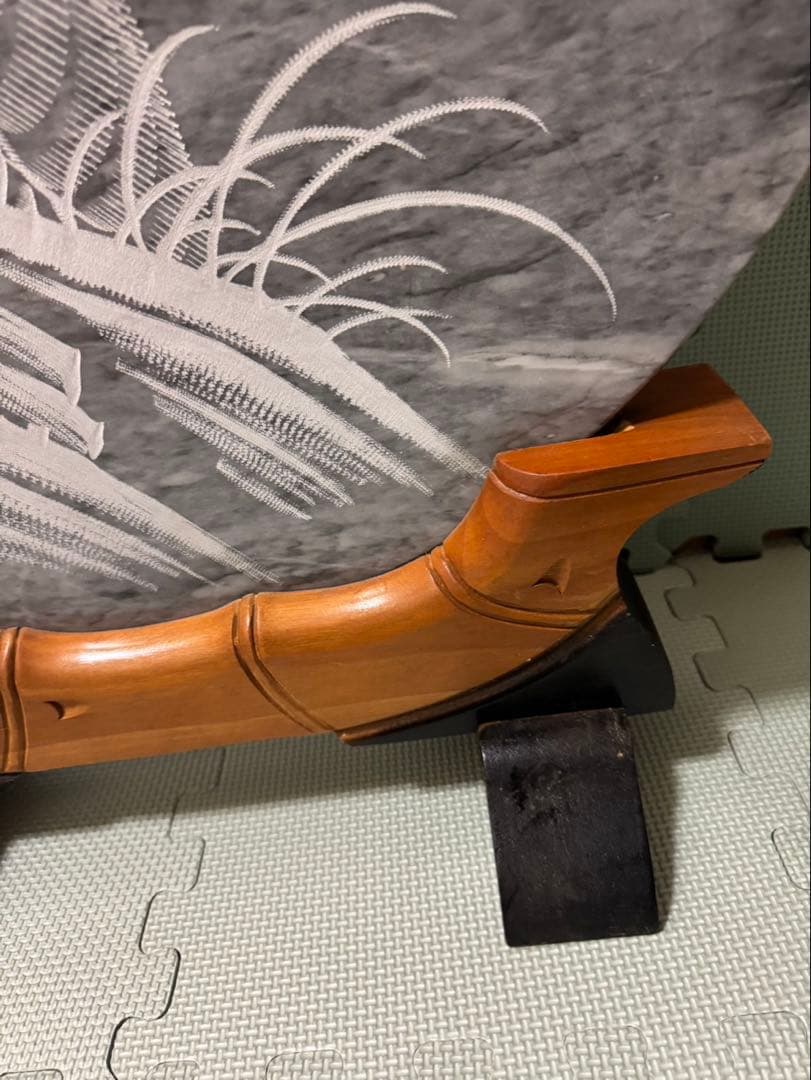 虎　衝立　大理石