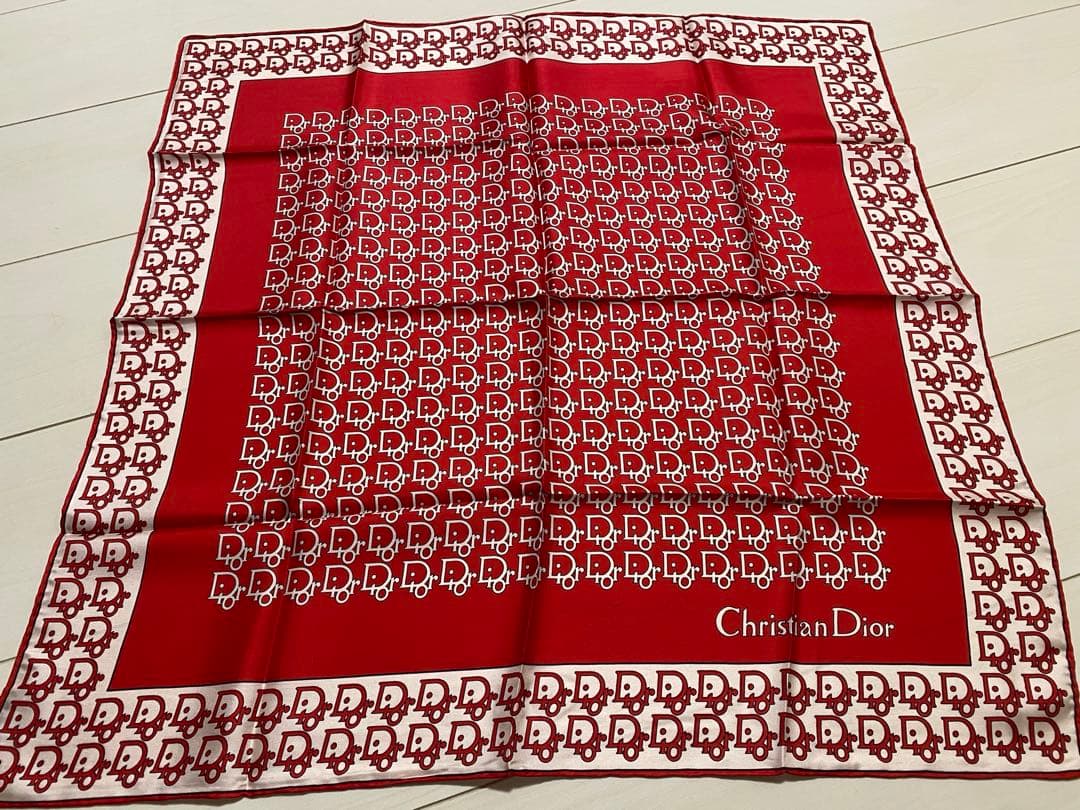 美品　Christian Dior ヴィンテージ トロッター柄 スカーフ