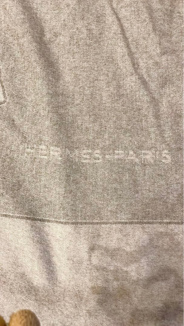 HERMES カシミヤ100% ストール　大判ショール　ブランケット