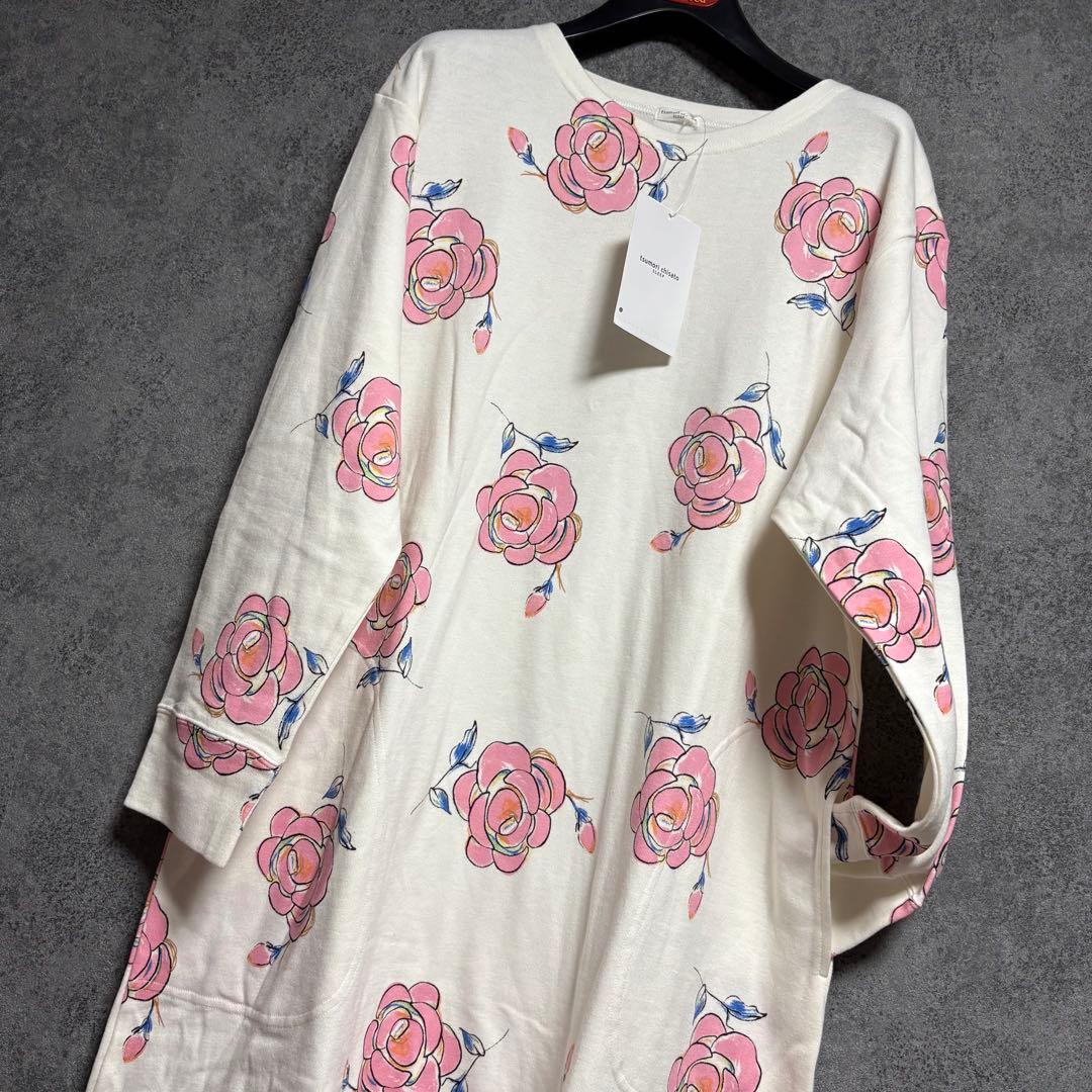 新品　ツモリチサト　バラ総柄ワンピース・ルームウェア「Lサイズ」