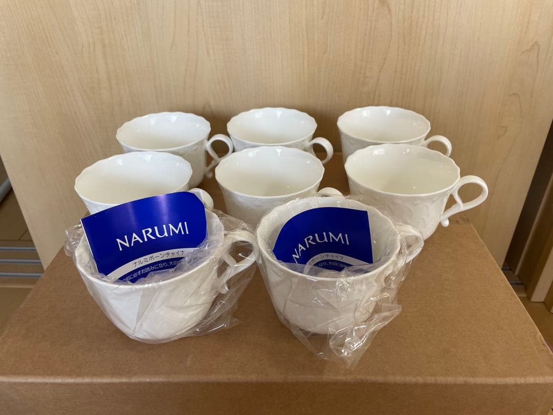 NARUMI ボーンチャイナ　スープカップ　8個セット　新品＆使用品