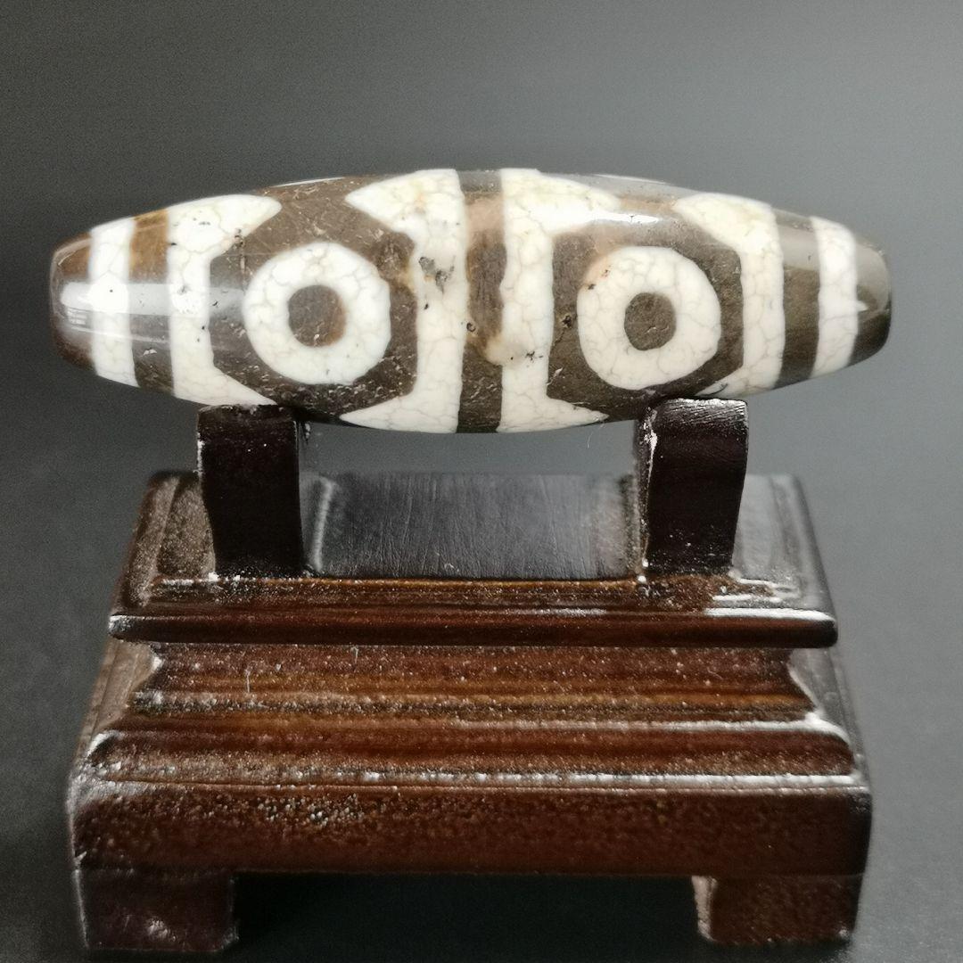 8.レア物　至純龍紋特殊６眼天珠　もう作れない天珠　天然石　パワーストーン　天珠