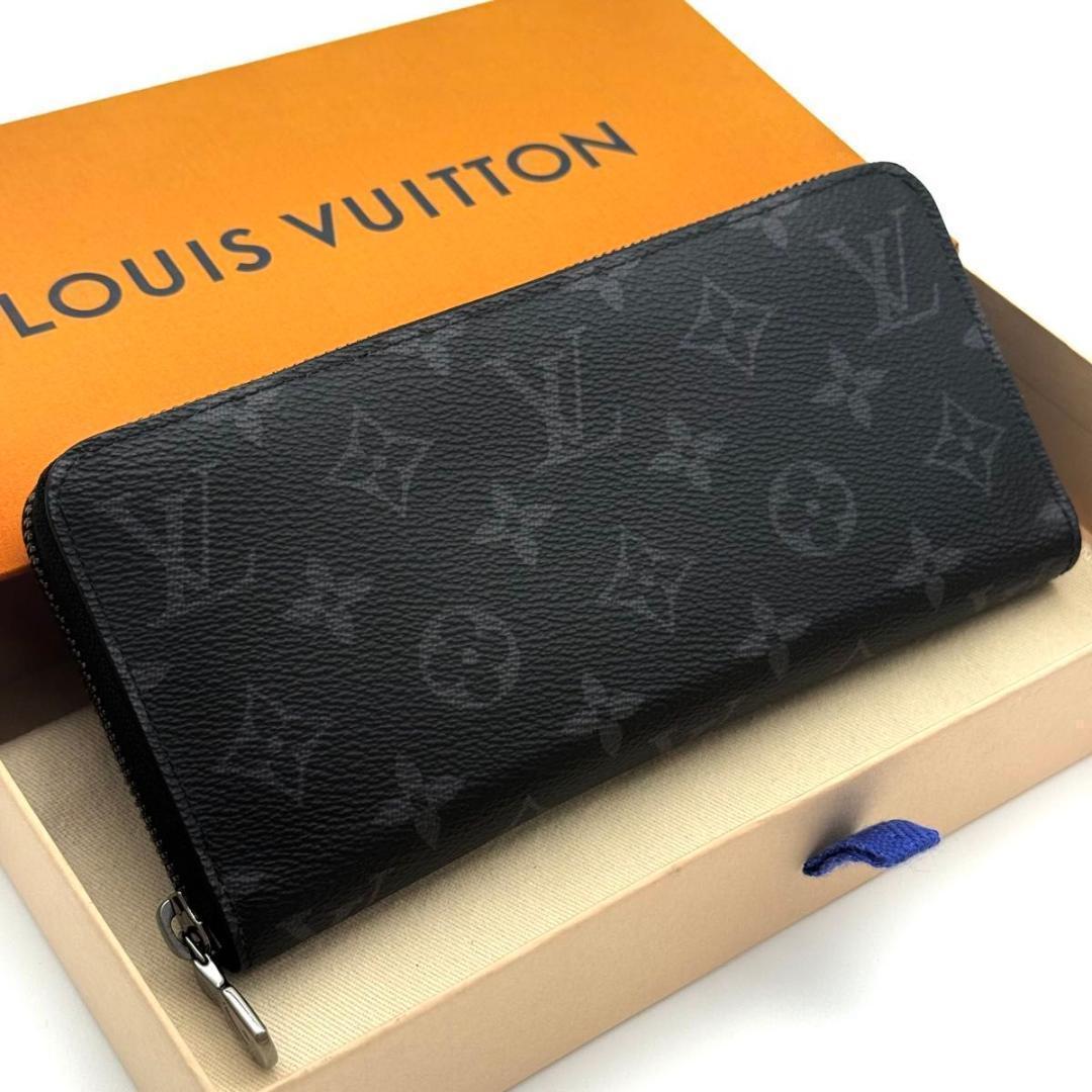 【現行 未使用に近い】ルイヴィトン モノグラム エクリプス ジッピーホリゾンタル