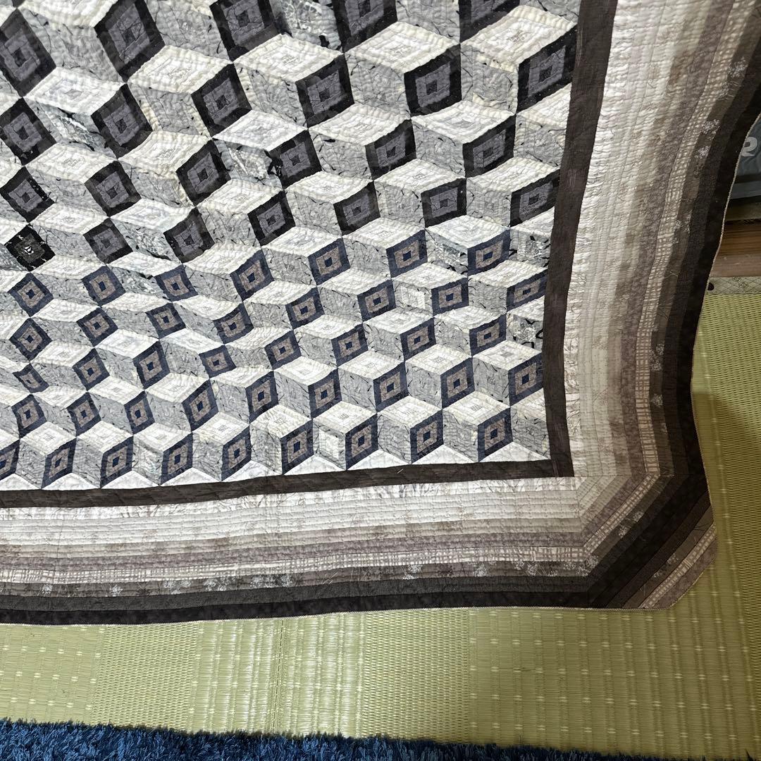 ハンドメイドパッチワークキルトのタペストリー、ベッドカバー