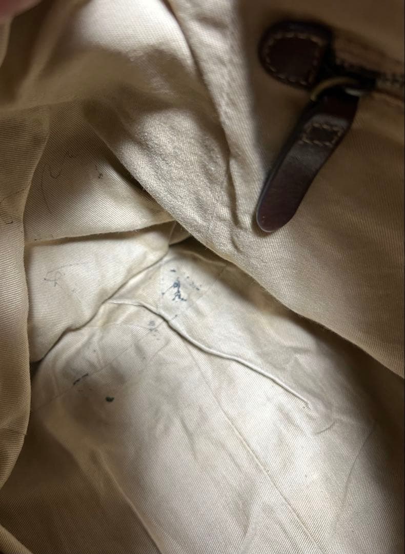 バーバリー ブルーレーベル トートバッグ　ベージュ　キャンバス　牛革