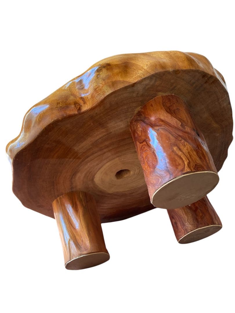 木製 天然木 欅材 一枚板 脚付き座卓 センターテーブル 家具　ちゃぶ台