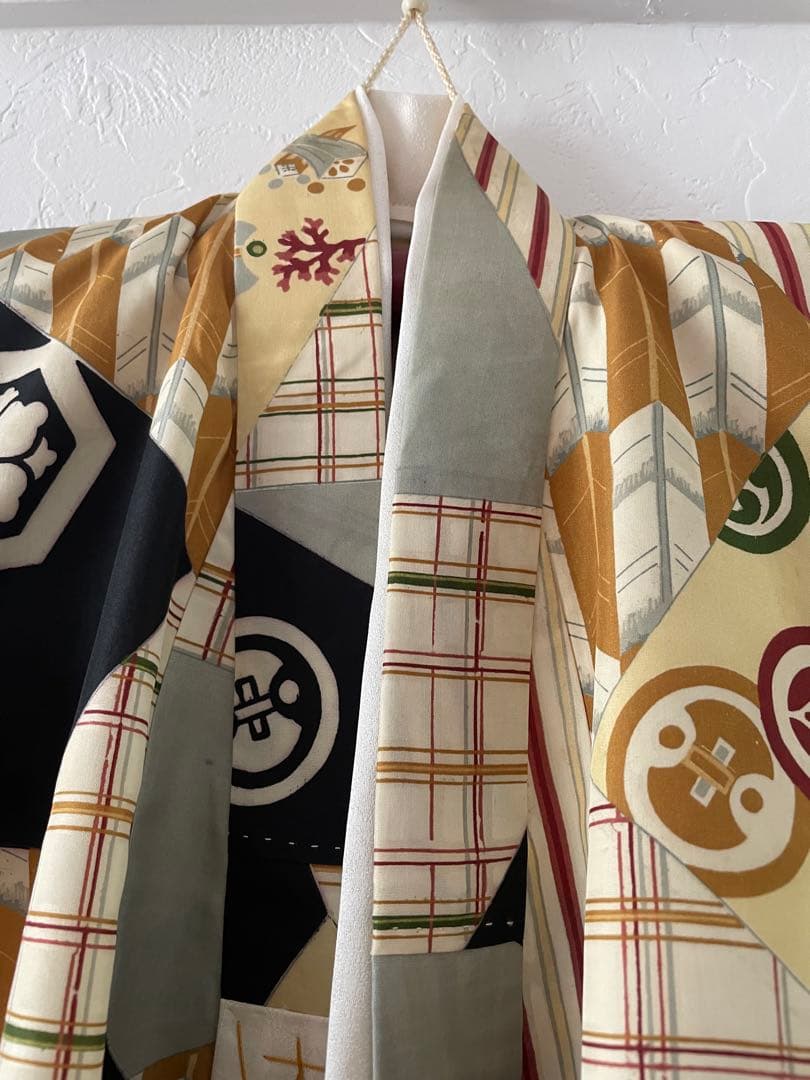 七五三　3歳　アンティークお着物　袴セット