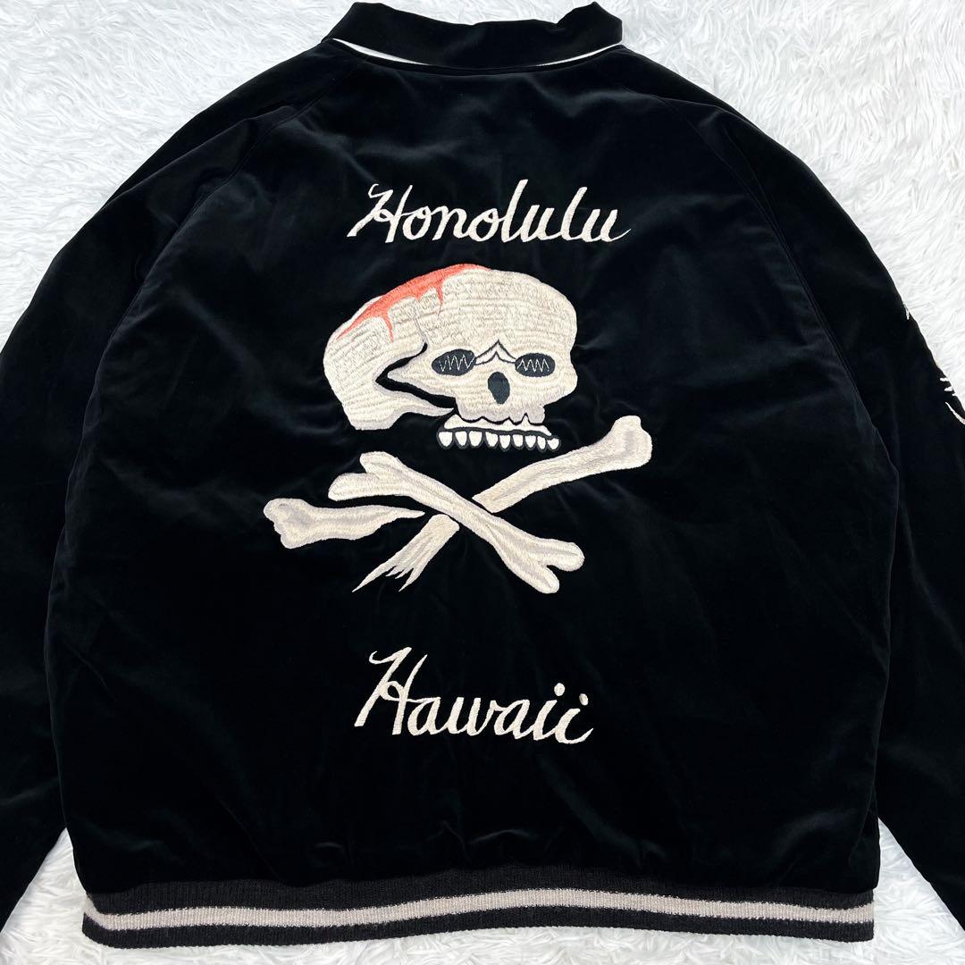 極美品 超希少 東洋エンタープライズ 港商 襟付きスカジャン 別珍 リバーシブル