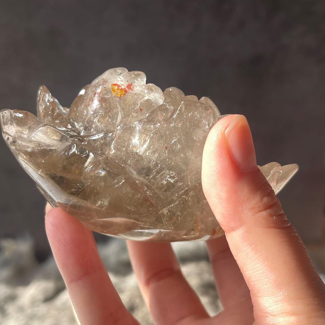 ライモナイトイン スモーキークォーツ ローズ