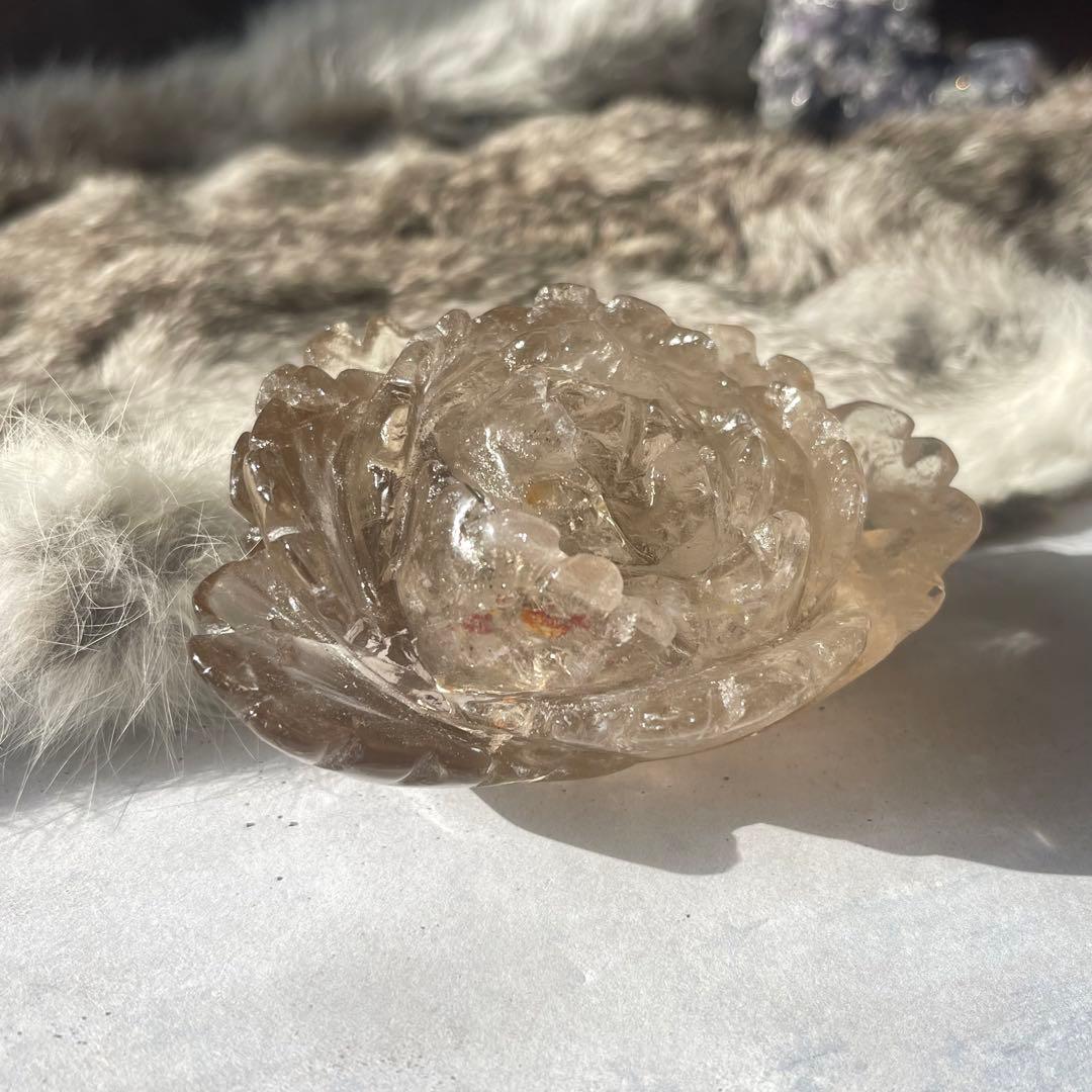 ライモナイトイン スモーキークォーツ ローズ