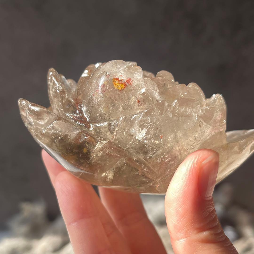 ライモナイトイン スモーキークォーツ ローズ