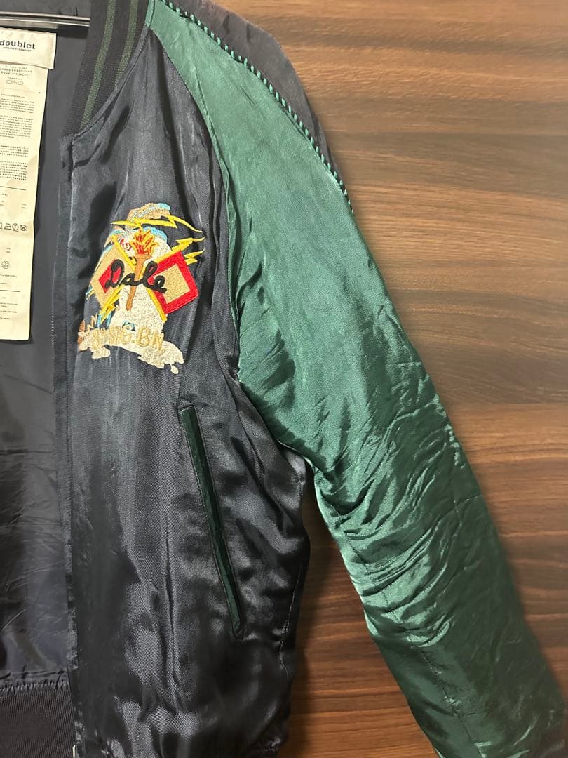 doublet 16AW/スカジャン/レーヨン/NVY刺繍/MIDWEST別注