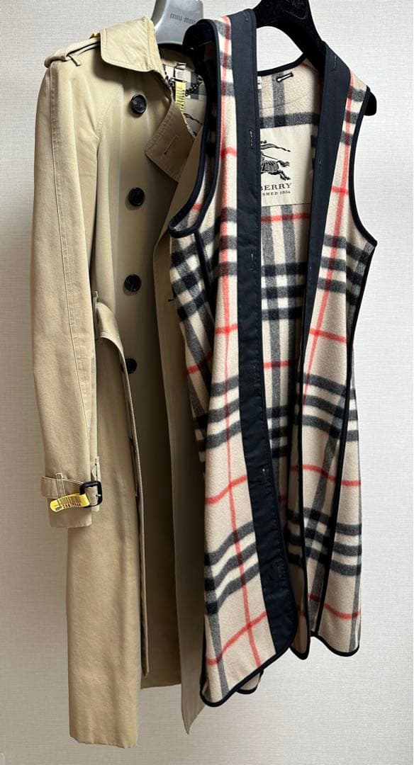 英国製 BURBERRY トレンチコート 真冬用ライナー付 (クリーニング済)