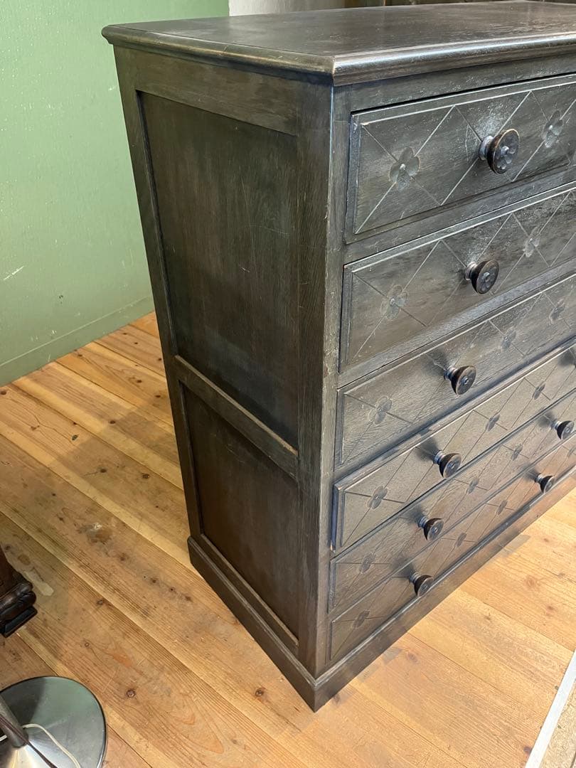 チェスト 木彫り インテリア 箪笥 昭和レトロ ビンテージ