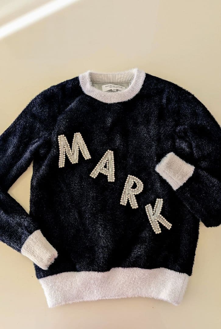 パール装飾 セーター MARK AND LONA