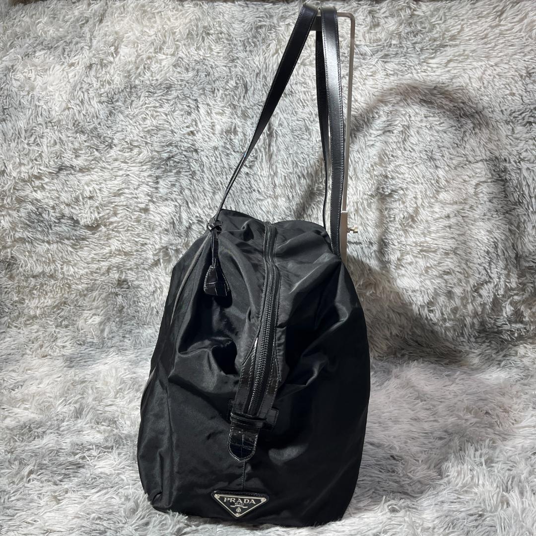 [大人気]　プラダ　ＰＲＡＤＡ　ボストンバッグ　三角ロゴ　ナイロン　ブラック